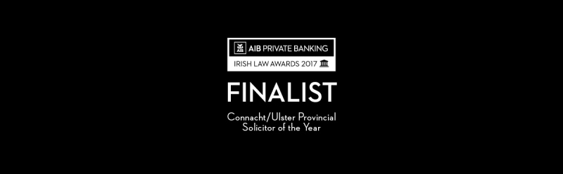 Jason O Sullivan Finalist in ConnachtUlster Provincial Solicitor of the Year Law Awards in 2017